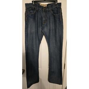 Denim & Rivets Mens Skinny Jeans Size 34x34 (34x32) Big Flap Pockets Ribbed